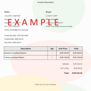 roundingtheme Invoice PDF Editable theme Color Rounding